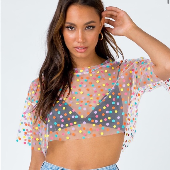 Princess Polly Tops - Princess Polly Confetti Crop Top